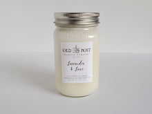Load image into Gallery viewer, Vintage-inspired lavender soy candle for relaxation