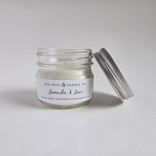 Load image into Gallery viewer, Handmade soy candle with lavender and vanilla aroma