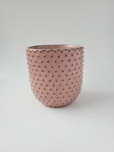 Load image into Gallery viewer, Ceramic Pink Hobnail Candle