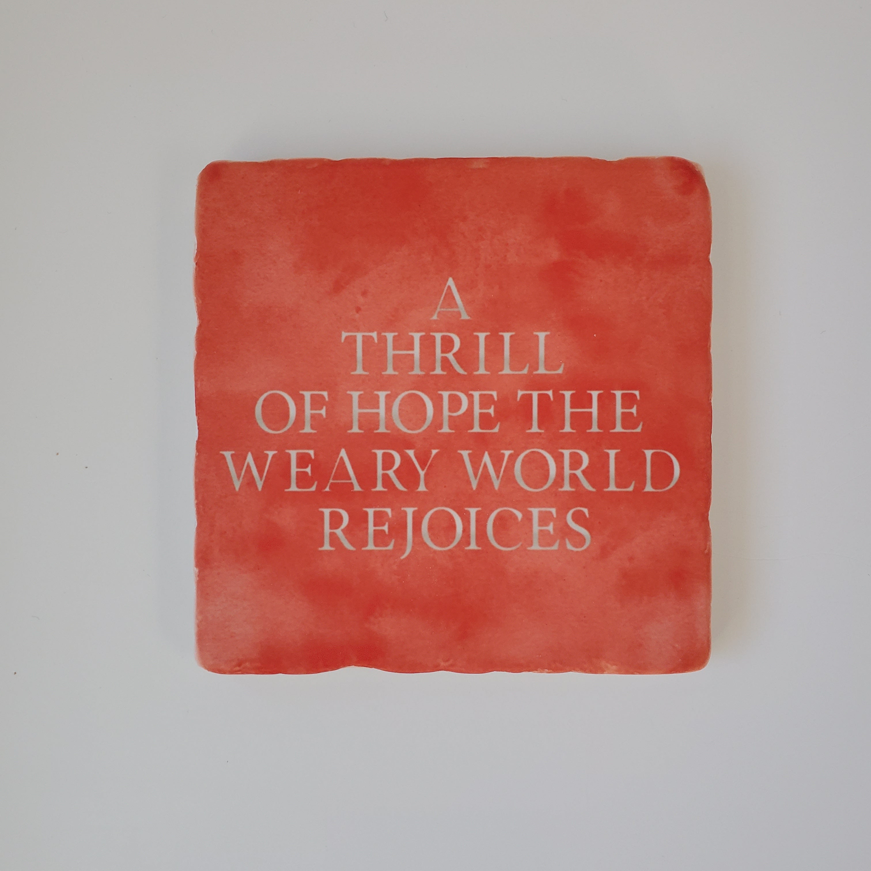 A Thrill of Hope Coaster Old Post Candle Company